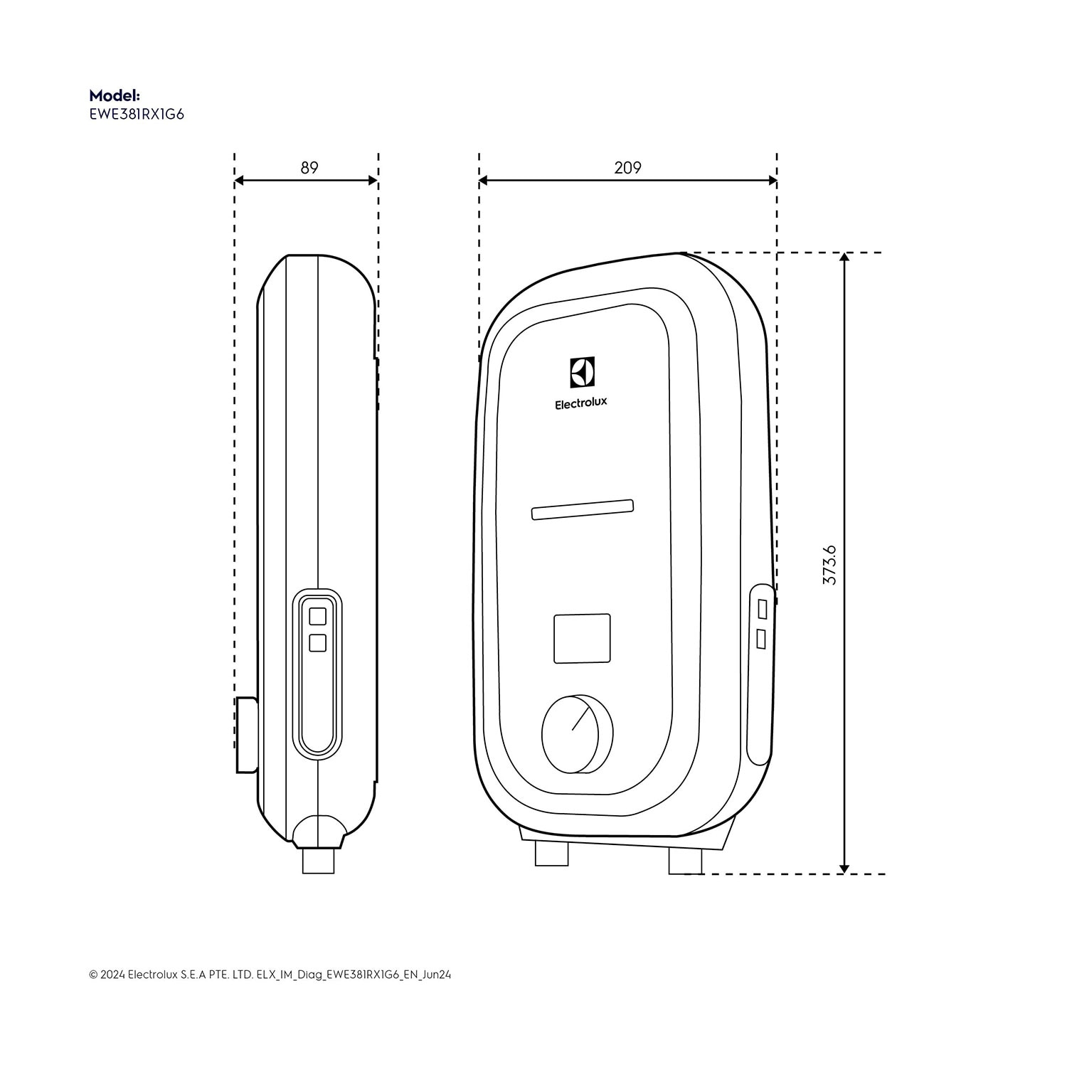 3.8kW UltimateHome 700 electric instant water heaterCopper Tank ...