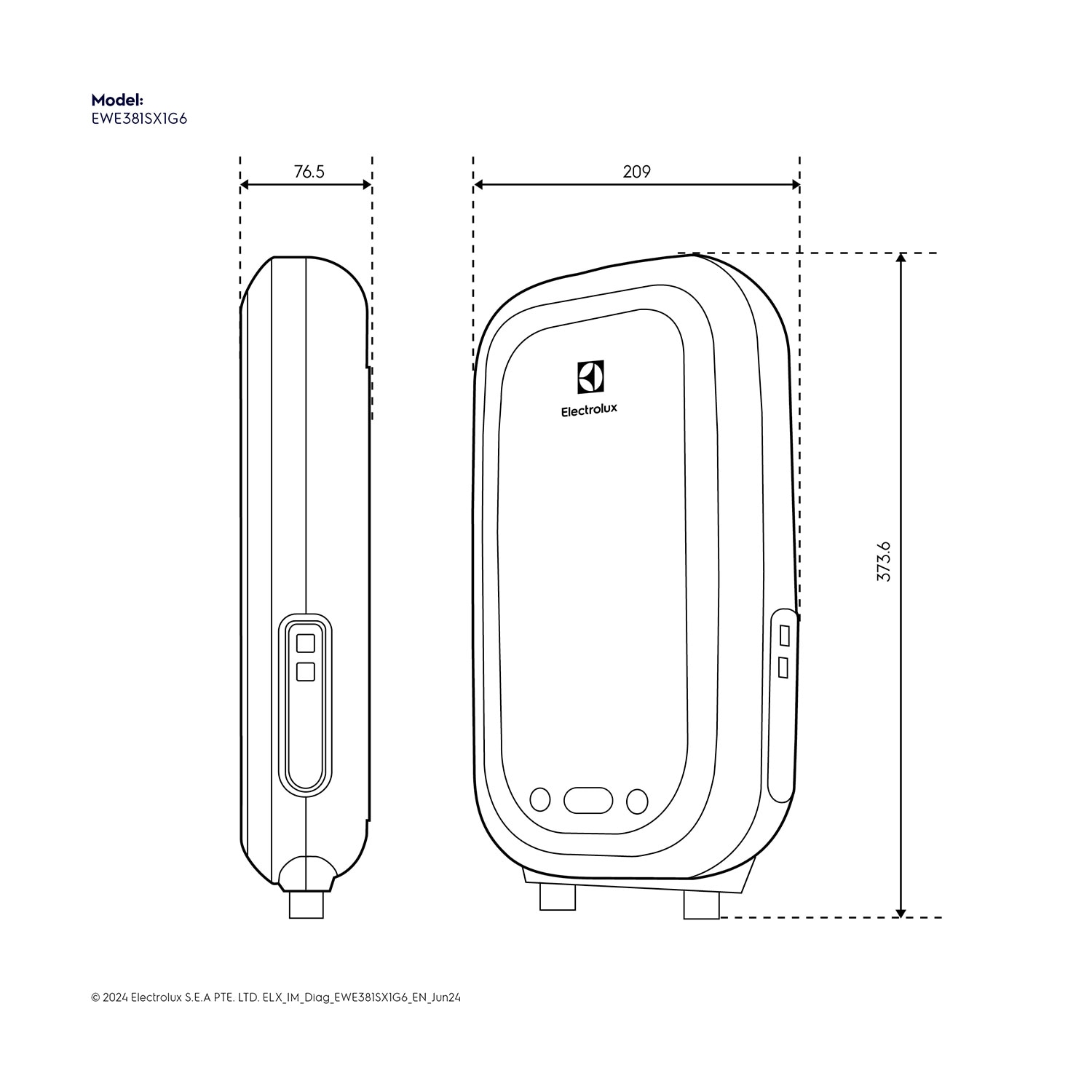 3.8kW UltimateHome 900 electric instant water heaterCopper Tank ...