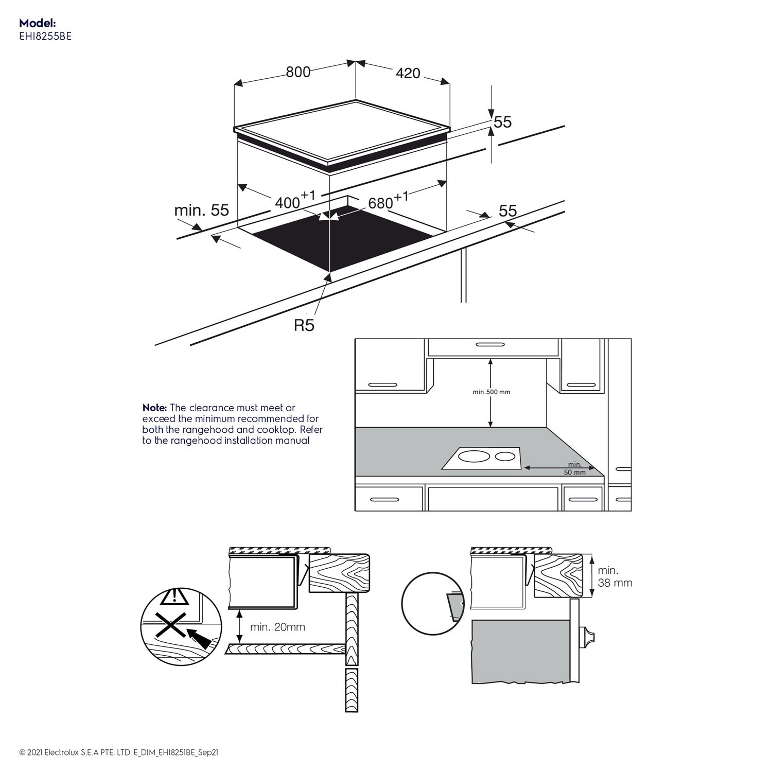 80cm UltimateTaste 700 built-in induction hob with 2 cooking zones ...