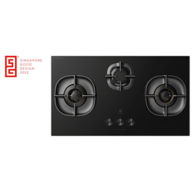 90cm UltimateTaste 700 built-in gas hob with 3 cooking zones